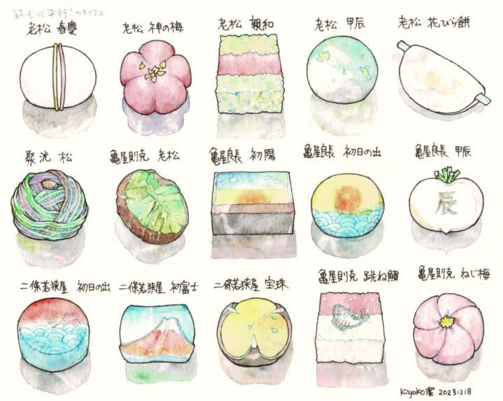 Wagashi (sweets) for New Year / Kiyoko Yamaguchi Artworks
